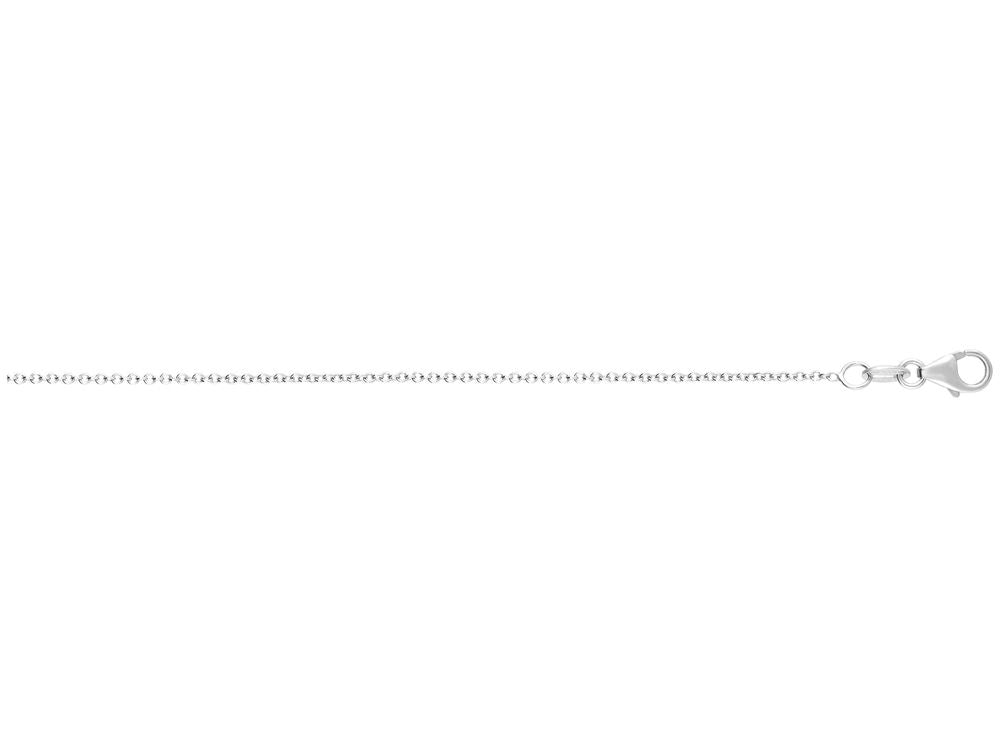 Finejewelers 14 Kt White Gold 16 Inch 0.7mm Round Round Cable Chain Necklace With Lobster Clasp