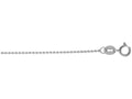 Finejewelers 14 Kt White Gold 16 Inch 1mm Non-bright Cut Bead Bead Chain Necklace With Lobster Clasp