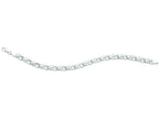 Finejewelers 14 Kt White Gold 7.25 Inch Bright Cut Heart Type Fancy Bracelet With Pear Shape Clasp
