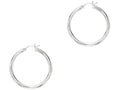 Finejewelers 14 Kt White Gold 3.0x30mm Round Tube Hoop Earring