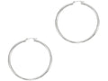 Finejewelers 14 Kt White Gold 3.0x50mm Round Tube Hoop Earring