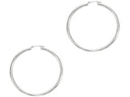 Finejewelers 14 Kt White Gold 3.0x50mm Round Tube Hoop Earring