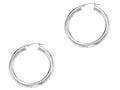 Finejewelers 14 Kt White Gold 4x30mm Ed Hoop Earring