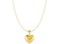Finejewelers 10 Kt Yellow Gold Heart Fancy Pendant Necklace On 18 Inch 0.8mm Classic Cable Chain
