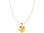 Finejewelers 10 Kt Yellow Gold Heart Fancy Pendant Necklace On 18 Inch 0.8mm Classic Cable Chain