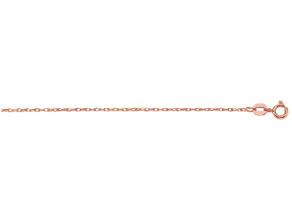 Finejewelers 10 Kt Rose Gold 18 Inch Carded 5r Pendant Chain Necklace.