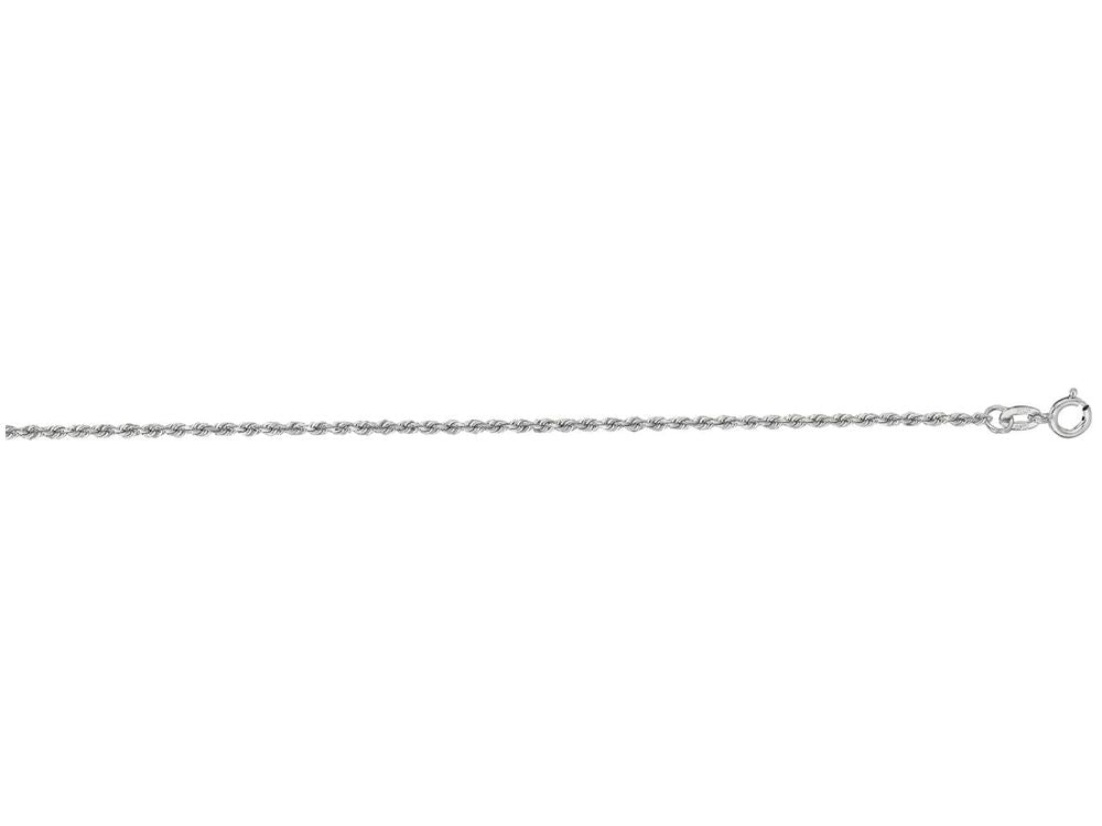 Finejewelers 10 Kt White Gold 18 Inch 1.25mm Solid Bright Cut Royal Rope