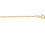Finejewelers 10 Kt Yellow Gold 18 Inch 1.0mm Bright Cut Singapore Chain With Spring Ring Clasp