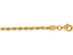 Finejewelers 10 Kt Yellow Gold 18 Inch 2.75mm Shiny Solid Bright Cut Royal Rope Chain With Lobster Clasp