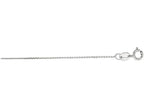Finejewelers 10 Kt White Gold 18 Inch 0.8mm Bright Cut Cable Chain With Lobster Clasp