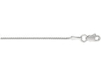 Finejewelers 10 Kt White Gold 18 Inch 1.0mm Bright Cut Round Wheat Chain With Lobster Clasp
