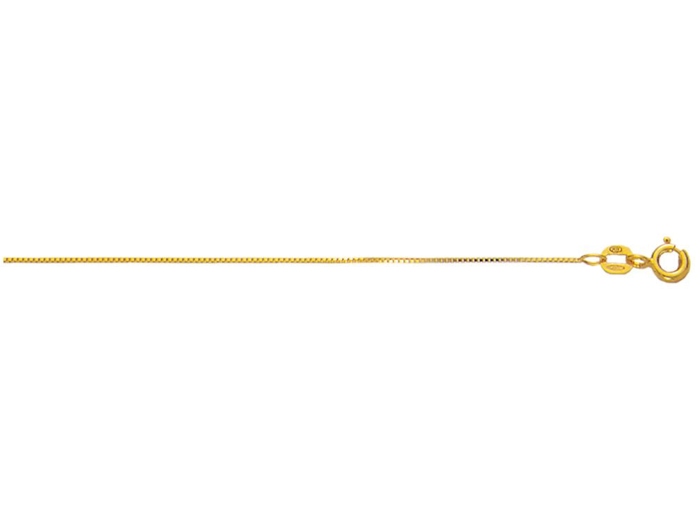 Finejewelers 10 Kt Yellow Gold 18 Inch 0.6mm Shiny Box Chain With Spring Ring Clasp