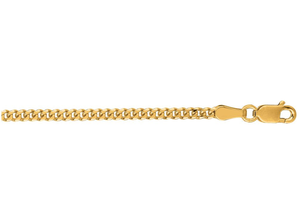 Finejewelers 10 Kt Yellow Gold 22 Inch 2.0mm Bright Cut Gourmette Chain With Lobster Clasp