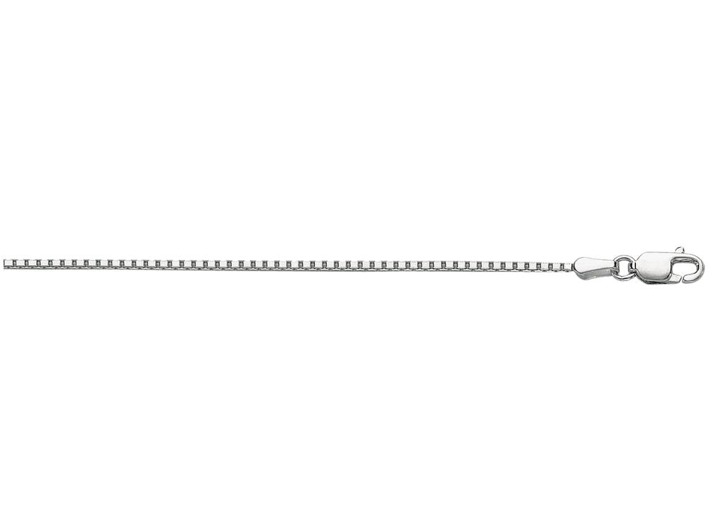 Finejewelers 10 Kt White Gold 20 Inch 1.2mm Bright Cut Octagon Box Chain With Lobster Clasp