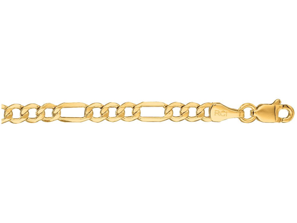 Finejewelers 10 Kt Yellow Gold 20 Inch 2.8mm Bright Cut Figaro Lite Link With Lobster Clasp