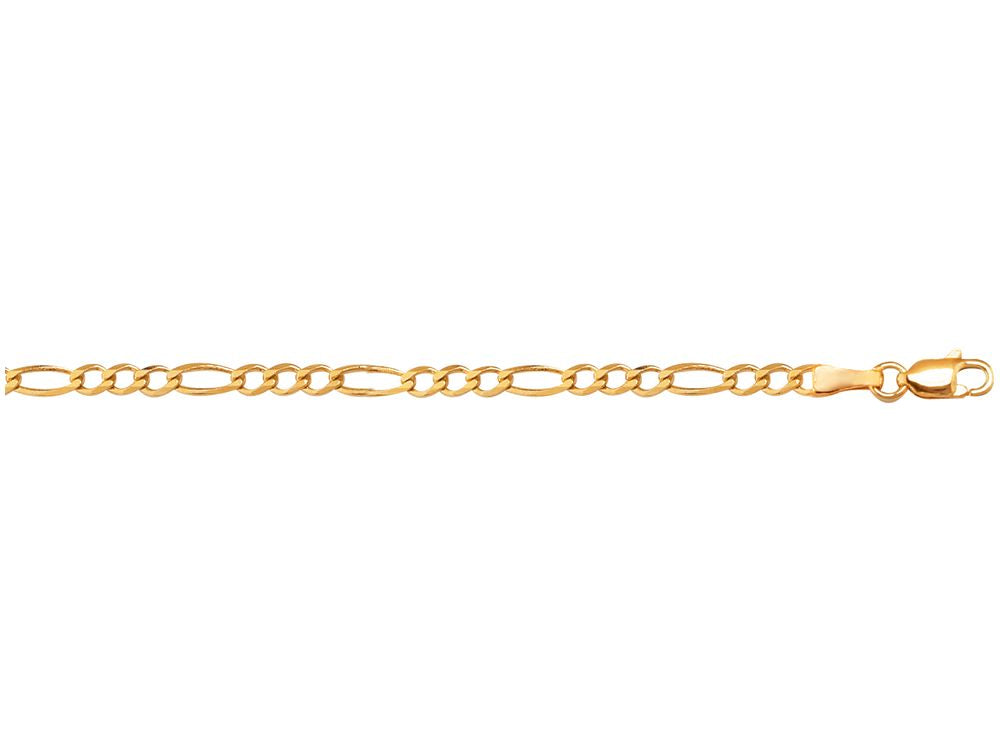 Finejewelers 10 Kt Yellow Gold 16 Inch 3.0mm Bright Cut Royal Figaro Link With Lobster Clasp