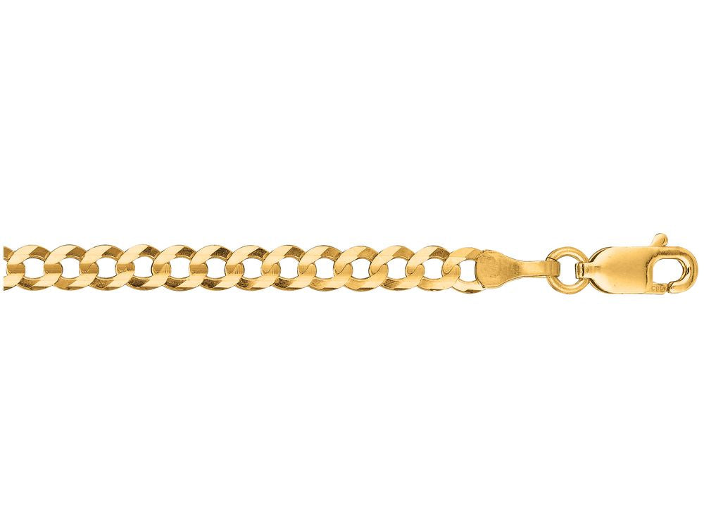 Finejewelers 10 Kt Yellow Gold 20 Inch 3.20mm Bright Cut Comfort Curb Chain With Lobster Clasp
