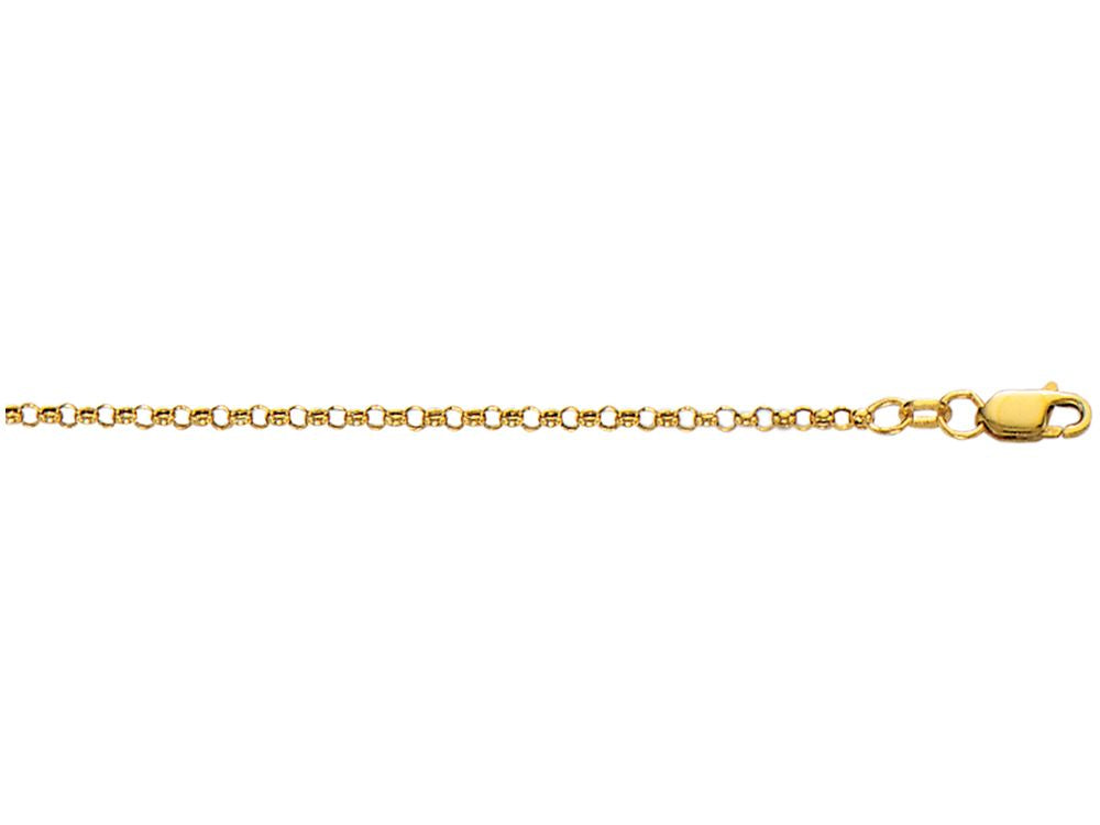 Finejewelers 10 Kt Yellow Gold 16 Inch 2.30mm Bright Cut Rolo Chain With Lobster Clasp