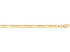 Finejewelers 10 Kt Yellow Gold 18 Inch 4.0mm Bright Cut Royal Figaro Link With Lobster Clasp