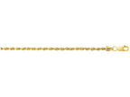 Finejewelers 10 Kt Yellow Gold 16 Inch 2.0mm Hollow Sparkle Semi-solid Rope Chain Lobster Clasp