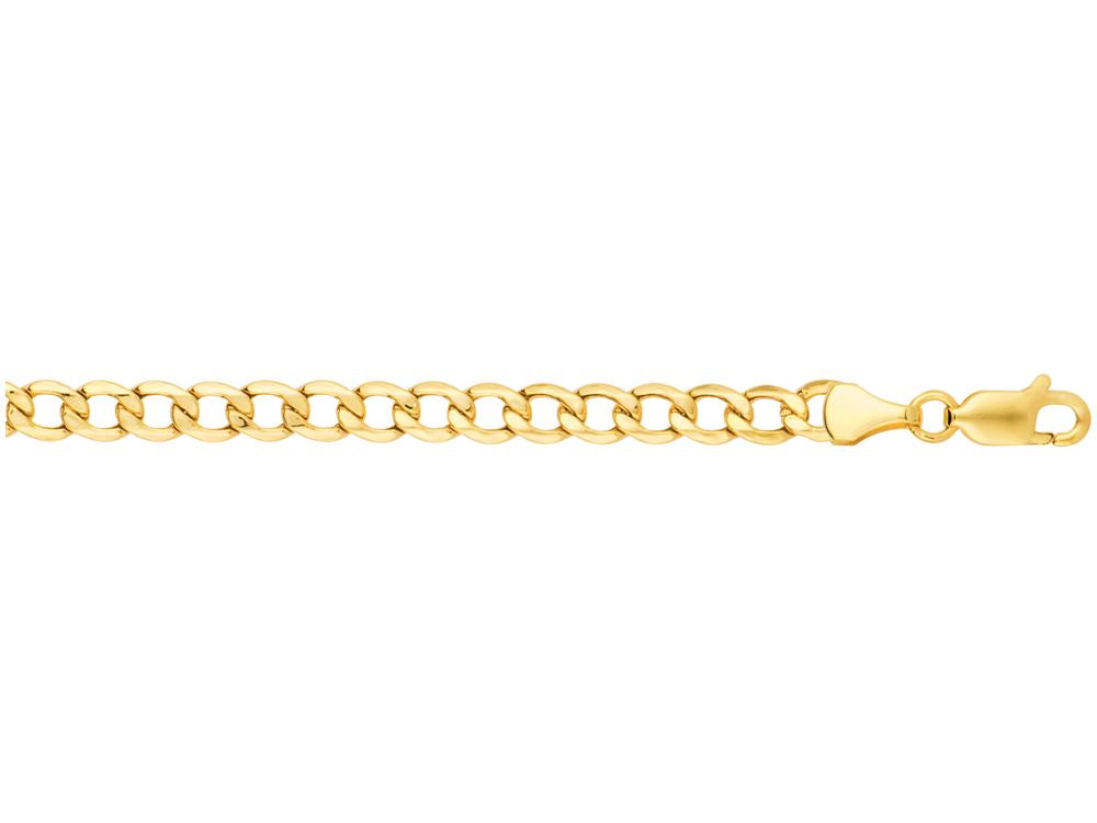 Finejewelers 10 Kt Yellow Gold 22 Inch 5.30mm Bright Cut Curb Lite Chain With Lobster Clasp