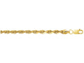 Finejewelers 10 Kt Yellow Gold 20 Inch 4.0mm Hollow Sparkle Semi-solid Rope Chain Lobster Clasp