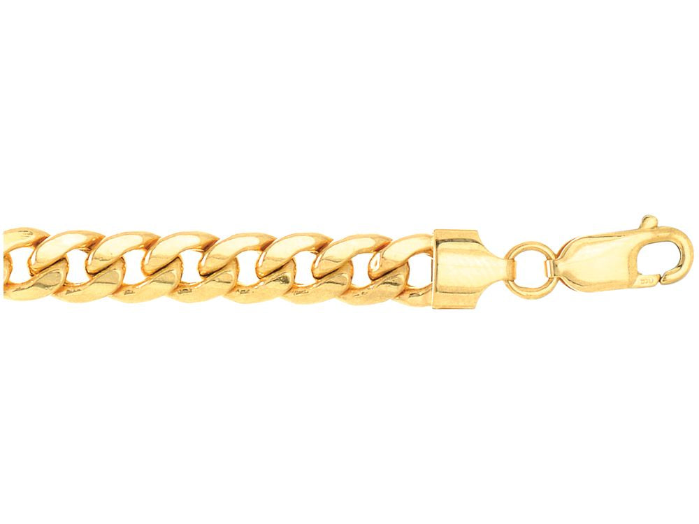 Finejewelers 10 Kt Yellow Gold 22 Inch 6mm Lite Miami Semi-solid Curb Necklace With Lobster Lock.