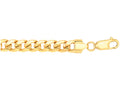 Finejewelers 10 Kt Yellow Gold 22 Inch 6mm Lite Miami Semi-solid Curb Necklace With Lobster Lock.