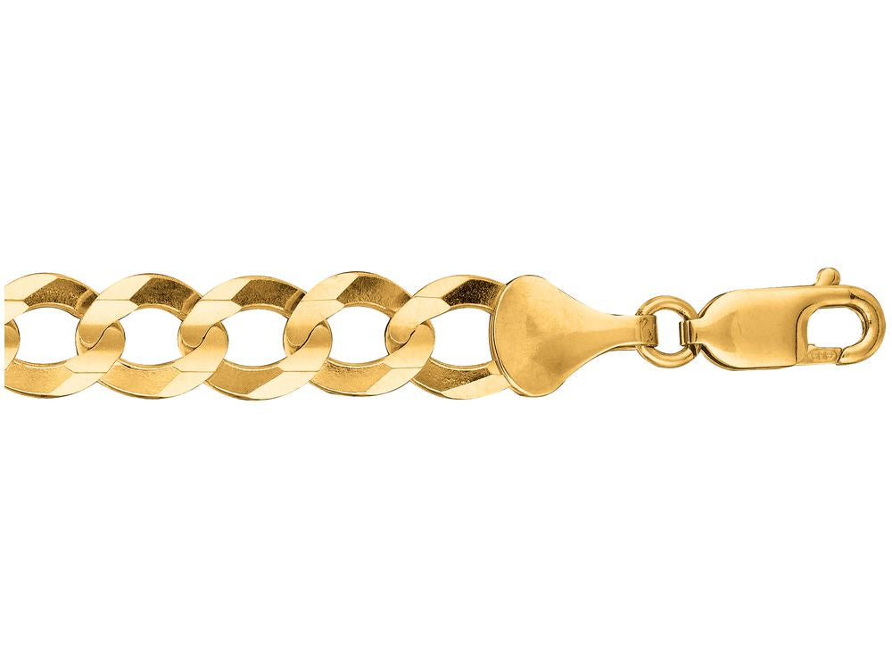Finejewelers 10 Kt Yellow Gold 22 Inch 8.20mm Bright Cut Comfort Curb Chain With Lobster Clasp