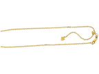 Finejewelers 925 Sterling Silver 22 Inch Yellow Finish 1.5mm Adjustable Cable Chain Lobster Clasp