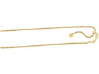 Finejewelers 925 Sterling Silver 22 Inch Yellow Finish 1.5mm Adjustable Rope Chain Lobster Clasp
