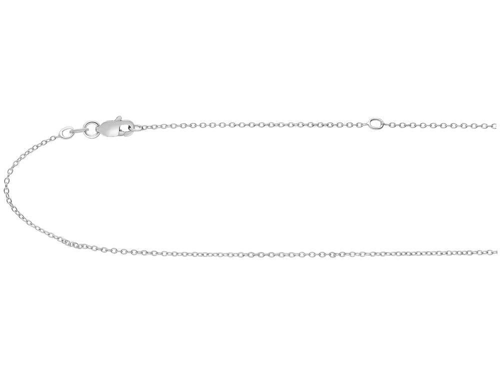 Finejewelers 925 Sterling Silver 18 Inch With Rhodium Finish Chain With Lobster Clasp