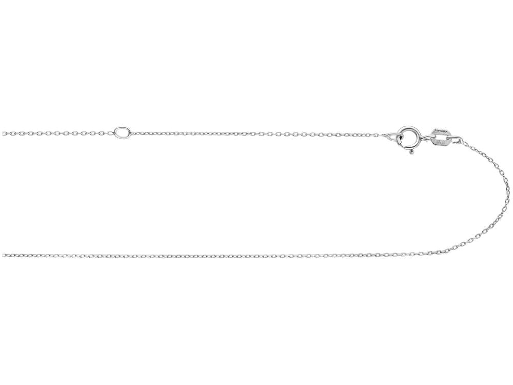 Finejewelers 925 Sterling Silver 18 Inch With Rhodium Finish Chain With Spring Ring Clasp
