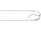 Finejewelers 925 Sterling Silver 30 Inch Rhodium Finish 0.8mm Adjustable Box Chain Lobster Clasp