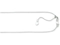 Finejewelers 925 Sterling Silver 30 Inch Rhodium Finish 0.9mm Adjustable Cable Chain Lobster Clasp