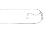 Finejewelers 925 Sterling Silver 30 Inch Rhodium Finish 0.9mm Adjustable Cable Chain Lobster Clasp