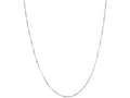 Finejewelers 925 Sterling Silver 16 Inch Rhodium Finish 1.1mm Bright Cut Box Chain Lobster Clasp