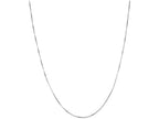 Finejewelers 925 Sterling Silver 16 Inch Rhodium Finish 1.1mm Bright Cut Box Chain Lobster Clasp