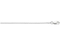Finejewelers 925 Sterling Silver 16 Inch Rhodium Finish 1.3mm Bright Cut Box Chain Lobster Clasp