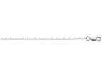 Finejewelers 925 Sterling Silver 16 Inch Rhodium Finish 1.3mm Bright Cut Box Chain Lobster Clasp