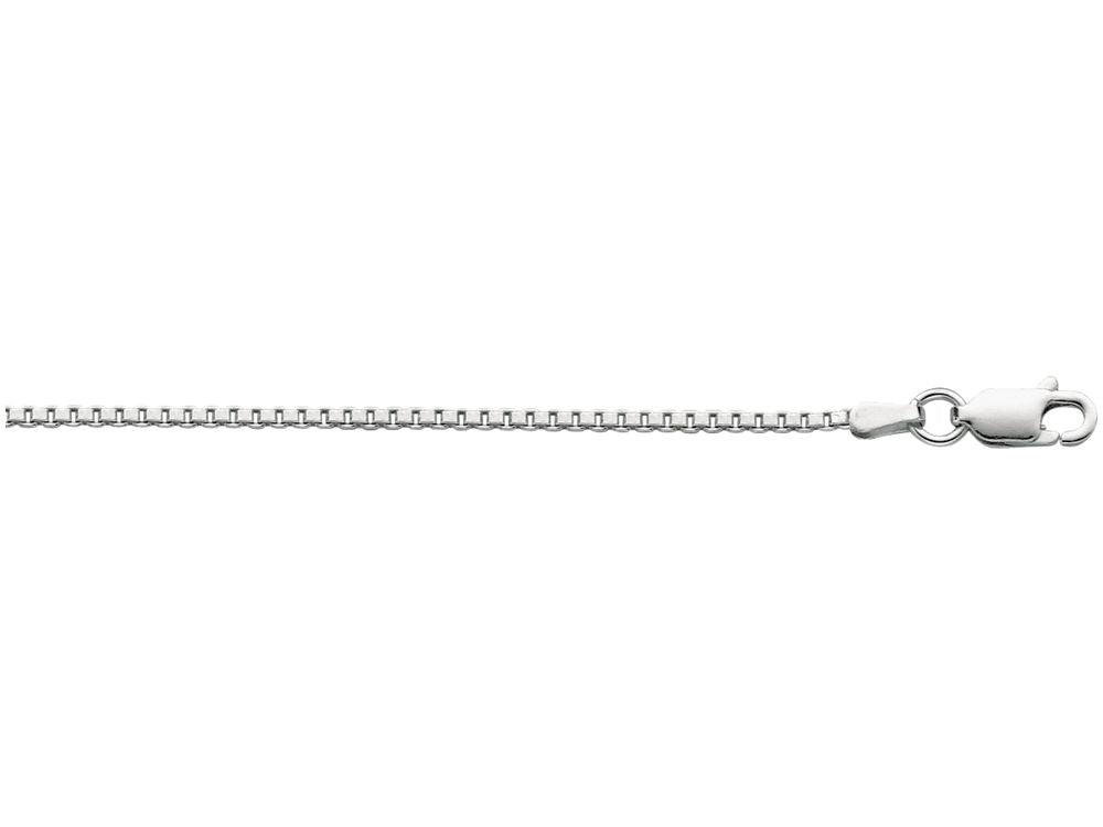 Finejewelers 925 Sterling Silver 16 Inch Rhodium Finish 1.5mm Bright Cut Box Chain Lobster Clasp
