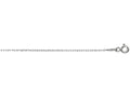 Finejewelers 925 Sterling Silver 16 Inch Rhodium Finish 0.8mm Bright Cut Cable Chain Spring Ring Clasp