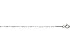 Finejewelers 925 Sterling Silver 16 Inch Rhodium Finish 0.8mm Bright Cut Cable Chain Spring Ring Clasp