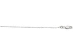 Finejewelers 925 Sterling Silver 16 Inch Rhodium Finish 1.1mm Bright Cut Cable Chain Lobster Clasp