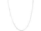 Finejewelers 925 Sterling Silver 16 Inch Rhodium Finish 1.4mm Bright Cut Cable Chain Lobster Clasp