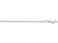 Finejewelers 925 Sterling Silver 18 Inch Rhodium Finish 2.3mm Bright Cut Cable Chain Lobster Clasp