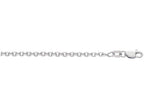 Finejewelers 925 Sterling Silver 18 Inch Rhodium Finish 2.3mm Bright Cut Cable Chain Lobster Clasp
