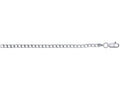 Finejewelers 925 Sterling Silver 16 Inch Rhodium Finish 3.0mm Bright Cut Curb Chain Lobster Clasp