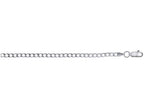 Finejewelers 925 Sterling Silver 16 Inch Rhodium Finish 3.0mm Bright Cut Curb Chain Lobster Clasp
