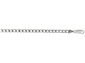 Finejewelers 925 Sterling Silver 16 Inch Rhodium Finish 3.7mm Bright Cut Curb Chain Lobster Clasp